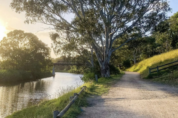 By the Maribyrnong River. 