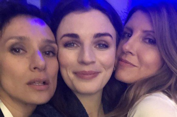 Indira Varma, Aisling Bea and Sharon Horgan, who plays Shona, the doting sister of Bea’s Aine, in This Way Up.