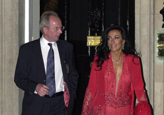 Sven Goran Eriksson and his former partner Nancy Dell’Olio.