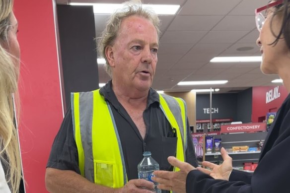 Barry Clark after he helped to overpower an armed teenage boy on a plane at Avalon Airport.