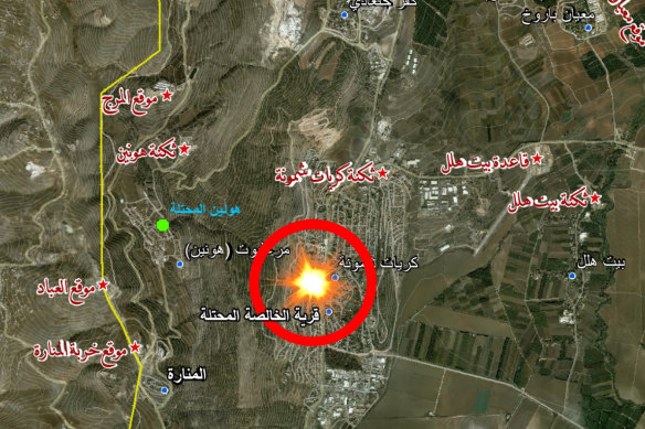 A Hezbollah-linked Telegram channel, on Friday, posted a map of Kiryat Shmona, in northern Israel, claiming they had attacked with rockets after Australian Hezbollah fighter Ali Bazzi was killed in an airstrike.