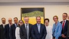  Philip Lowe and  RBA board members with Treasurer Josh Frydenberg, who  is responsible for board appointments.