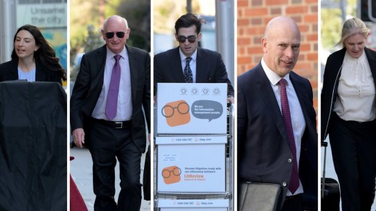 More than 30 lawyers filled the remodelled courtroom. 