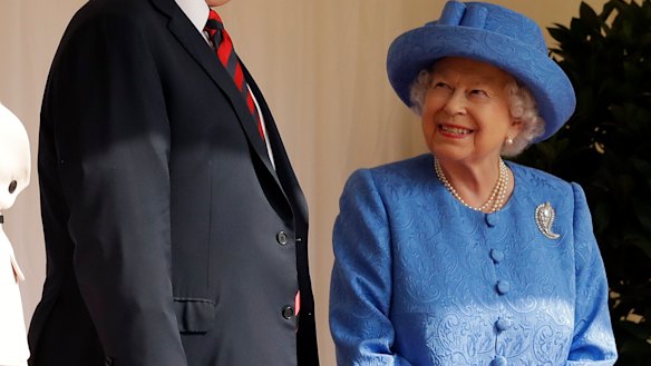 President Trump meets with the Queen in London.