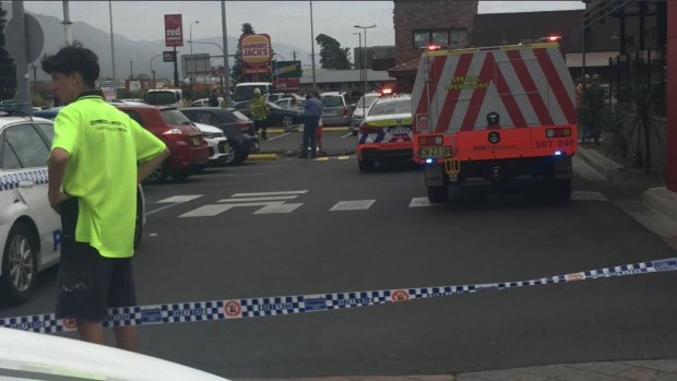 A witness who was parked close by said he saw a truck “fly through the roundabout and up over a couple of cars”.