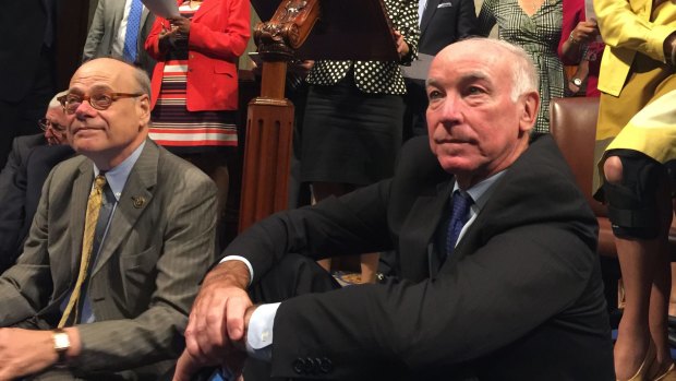 Democrat congressman Joe Courtney (front right) is co-chair of the house Friends of Australia Caucus, a key lobby group inside the Congress.