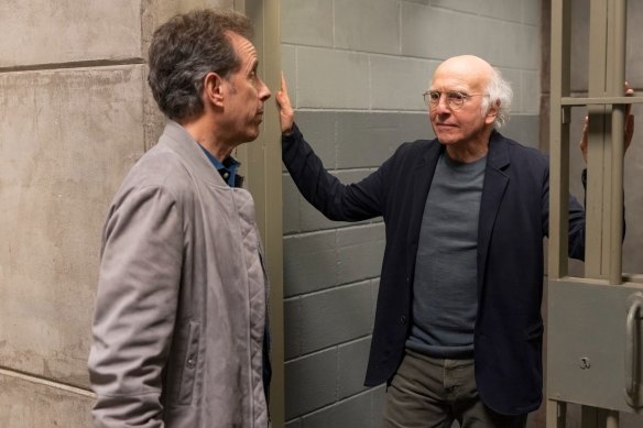 Jerry Seinfeld (left) and Larry David.