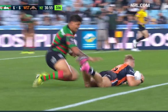 Mitchell came under fire for this knee in the back on Luke Garner earlier this season.