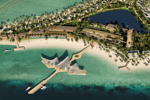 Artist impression… Projekt Delfin will feature a series of artificial islands and new resorts.