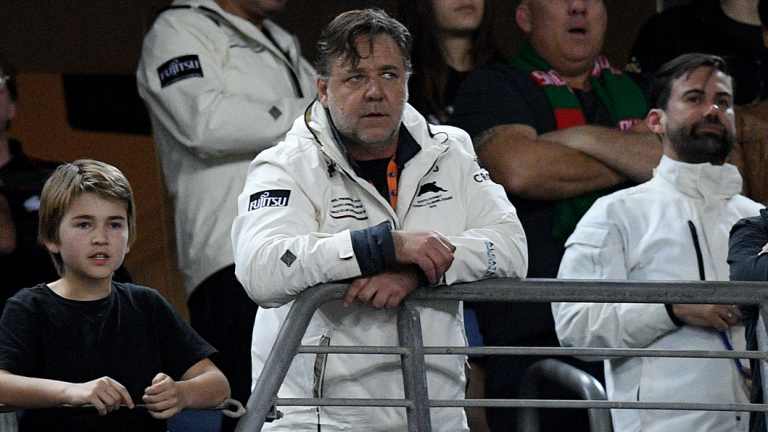 Special relationship: Wayne Bennett is hugely impressed with Russell Crowe's commitment to the Rabbitohs.