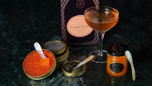 Inner-city dining room fleur now features a walk-in caviar menu.