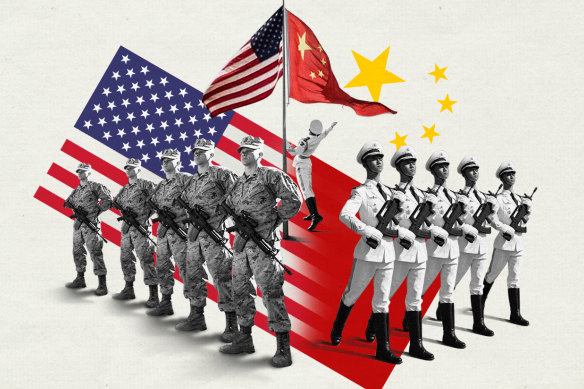 China-US superpower showdown: military strength. 