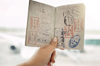 passport with stamps