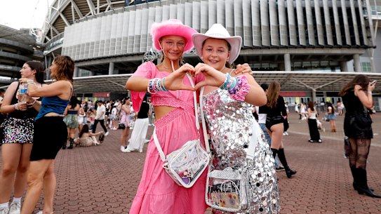 Taylor Swift fans at Accor Stadium, Sydney