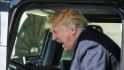 Donald Trump in the driver’s seat of an 18-wheeler at the White House in March 2017.