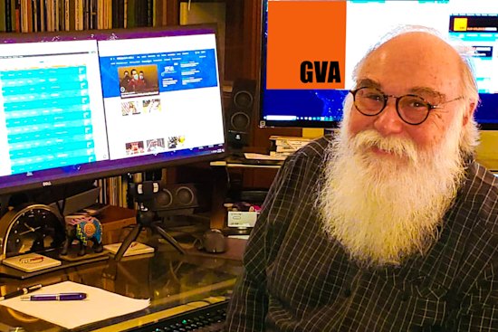 Mark Bryant at his computer.