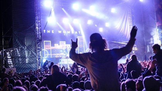 Festivalgoers at Groovin the Moo.