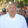 David Farley, One Nation’s candidate for Farrer, at a press conference on Saturday morning.