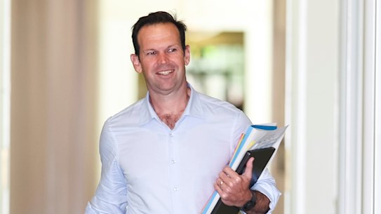 National senator Matt Canavan arrives at the National party room meeting at Parliament House in Canberra on Monday, February 2, 2026