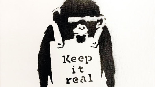 Banksy’s Keep It Real sold in Auckland for $1.6 million.