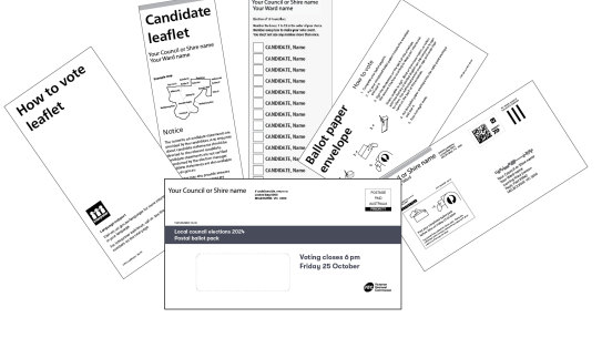 Victorian council elections 2024 ballot packs.