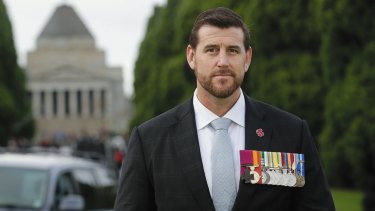 Ben Roberts-Smith, on Anzac Day in Melbourne, 2017, is one of four living recipients of the Victoria Cross.