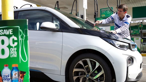 EVs, such as the BMW i3, only need a service station stop for air and the occasional windscreen wipe.

