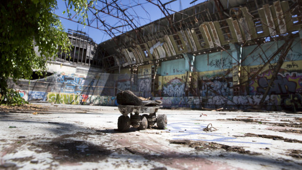 The skate arena was ruined by fire in 2002.