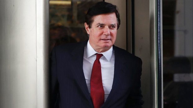 Paul Manafort, President Donald Trump's former campaign chairman, leaves a federal courthouse in 2017.