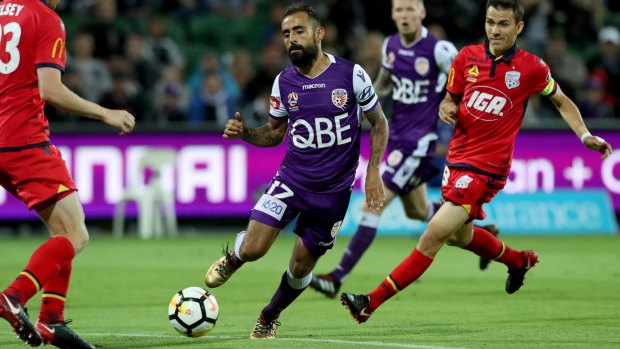 Marked man: Perth Glory's Spanish marquee Diego Castro has dominated the A-League since joining Perth in .