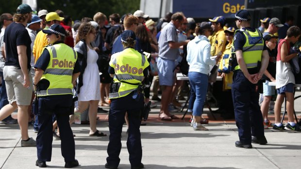 Police will be out in force at the MCG on Saturday.