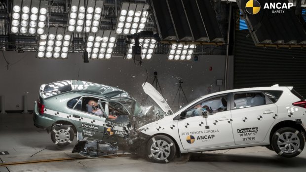 ANCAP crash-tested a 1998 Toyota Corolla with its 2015 cousin. See who would have survived at ANCAP.com.au/WhoSurvives