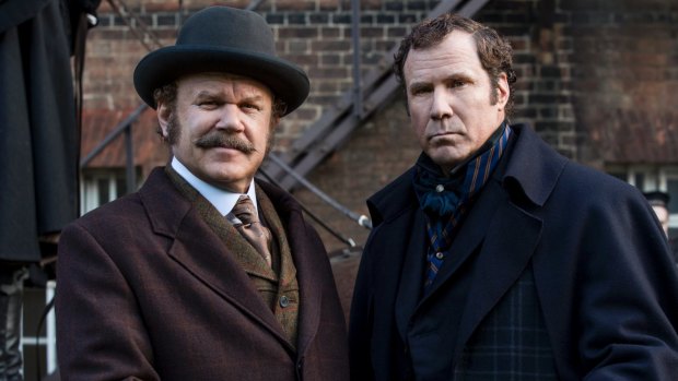 Watson (John C. Reilly) and Sherlock Holmes (Will Ferrell) in Holmes and Watson.