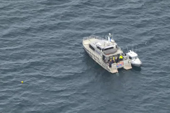 Search crews in Port Phillip Bay on Tuesday morning after police announced plane wreckage had been found.