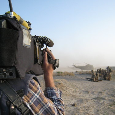 Andrew “Sarge” Herbert, here in Afghanistan, worked with the writer in New York.