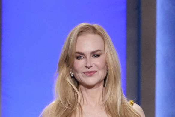 Nicole Kidman is introduced to the audience during the 49th AFI Life Achievement Award tribute gala.