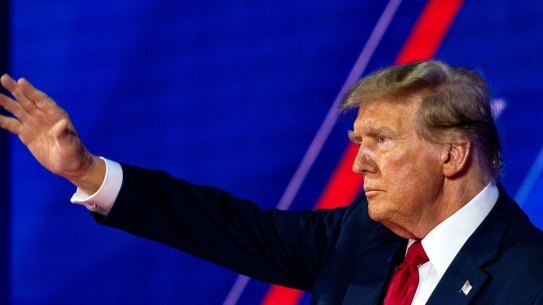 Former US President Donald Trump during the Conservative Political Action Conference (CPAC) in National Harbour, Maryland, US, on Saturday.