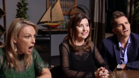 Mel Schilling (left), Trisha Stratford (middle) and John Aiken (right) go through a three month process matching their couples.