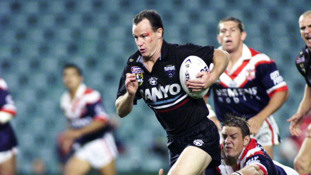 Holbrook in his playing days with Penrith back in 2001.