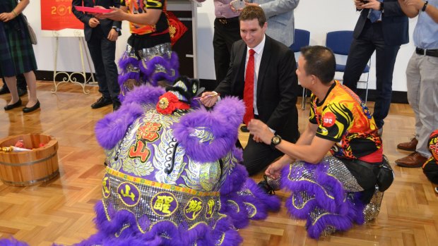 ACT Opposition Leader Alistair Coe at a Chinese New Year celebration. 