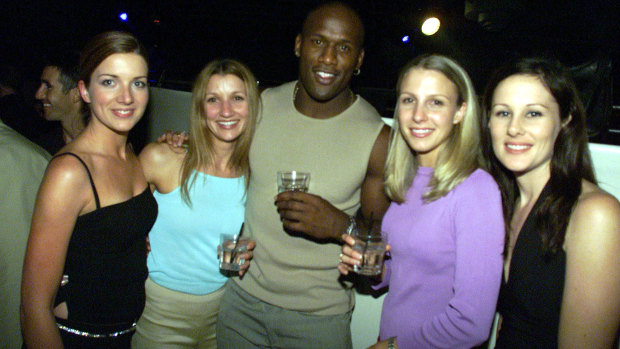 In his prime: Wendell Sailor parties with friends at the Last Lap.