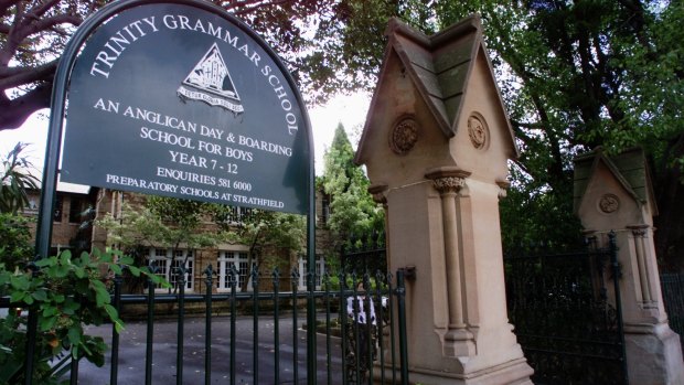 The main school entrance of Trinity Grammar in Summer Hill.
