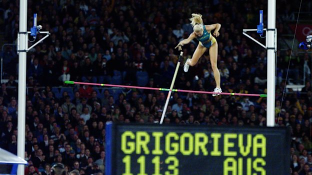 Tatiana Grigorieva flies her way to silver.