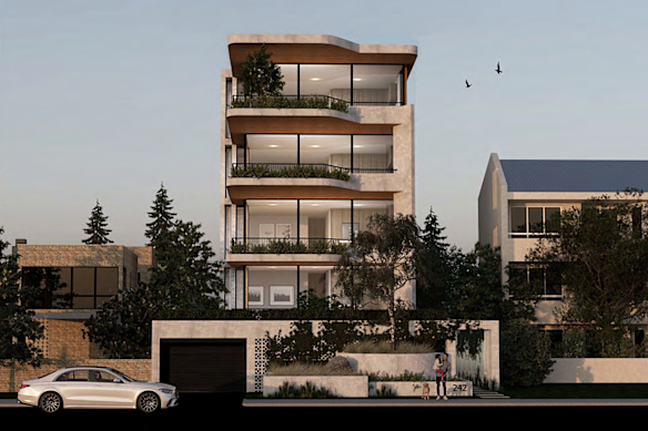 The proposed development. 