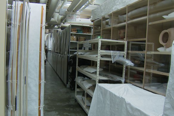 Storage rooms at the Queensland Museum.