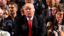 Donald Trump at an NBA game in 2012.