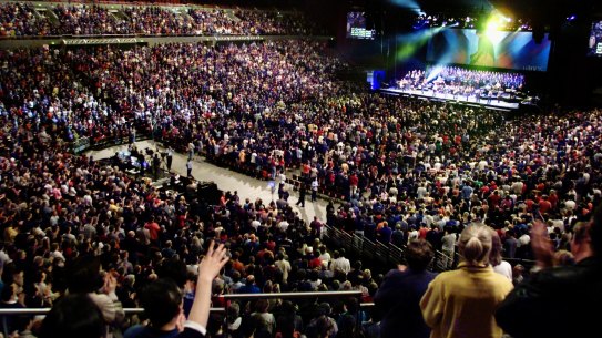 A Hillsong convention in Australia in 2002.