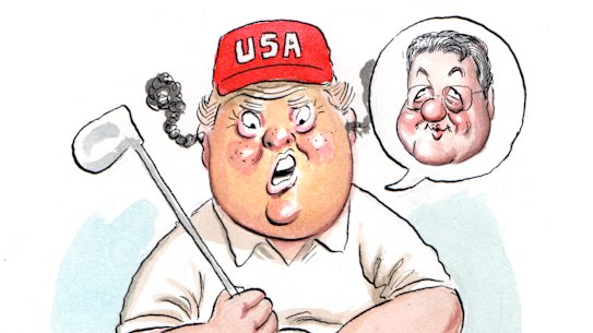 Donald Trump lashed Alexander Downer's involvement in starting the Mueller probe during a golf game with Joe Hockey.