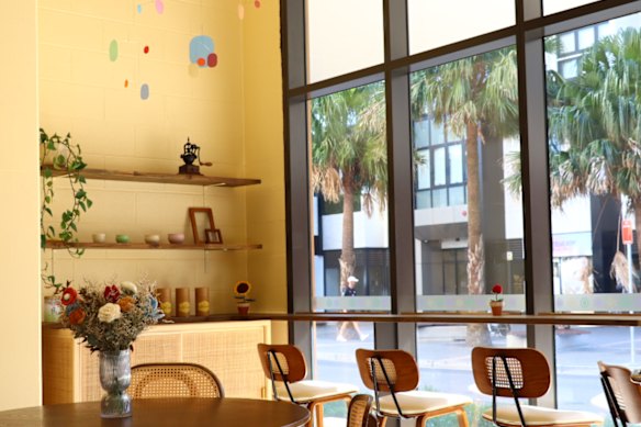 The warm interiors at Festive Coffee.