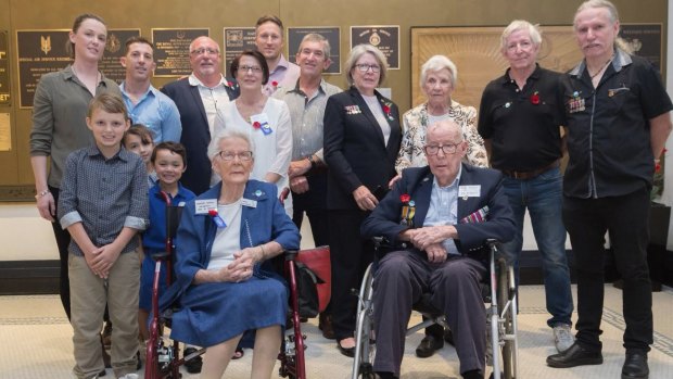 Relatives of Queenslanders who fought in the 52nd Battalion in the French town of Villers-Bretonneux have been recognised in Brisbane's Anzac Square.